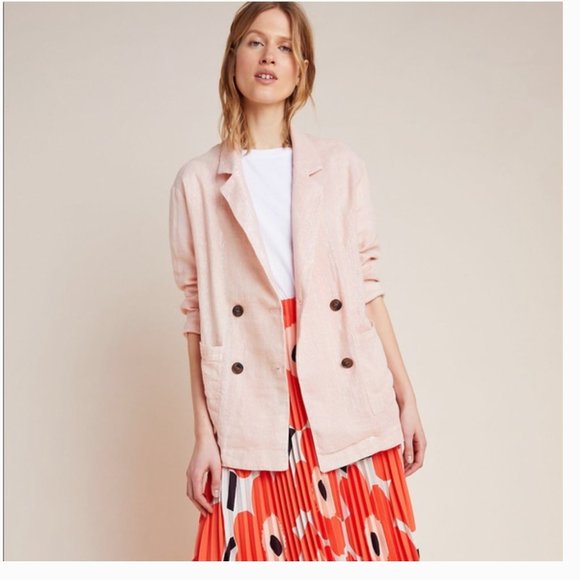 Anthropologie Jackets & Blazers - NWT anthropologie pink kaye blazer +front pockets